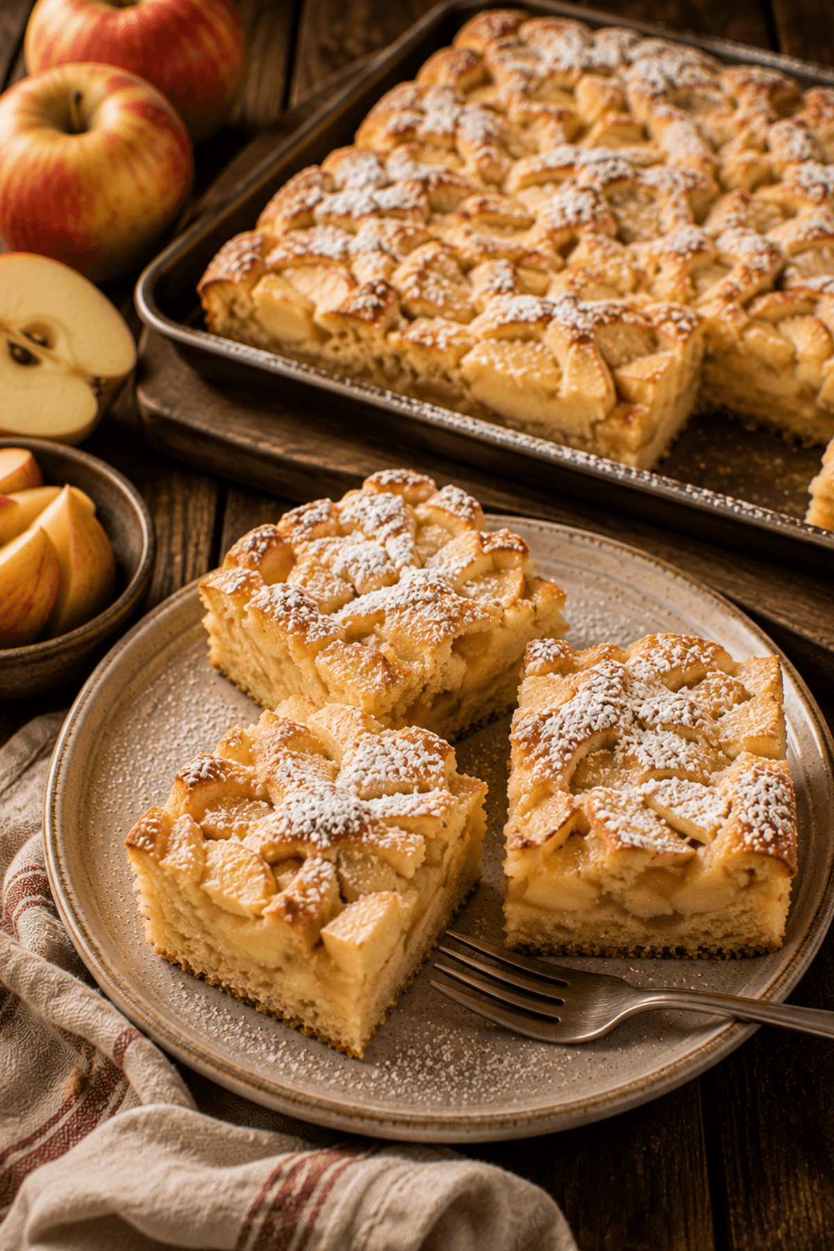 Apfel-Blechkuchen
