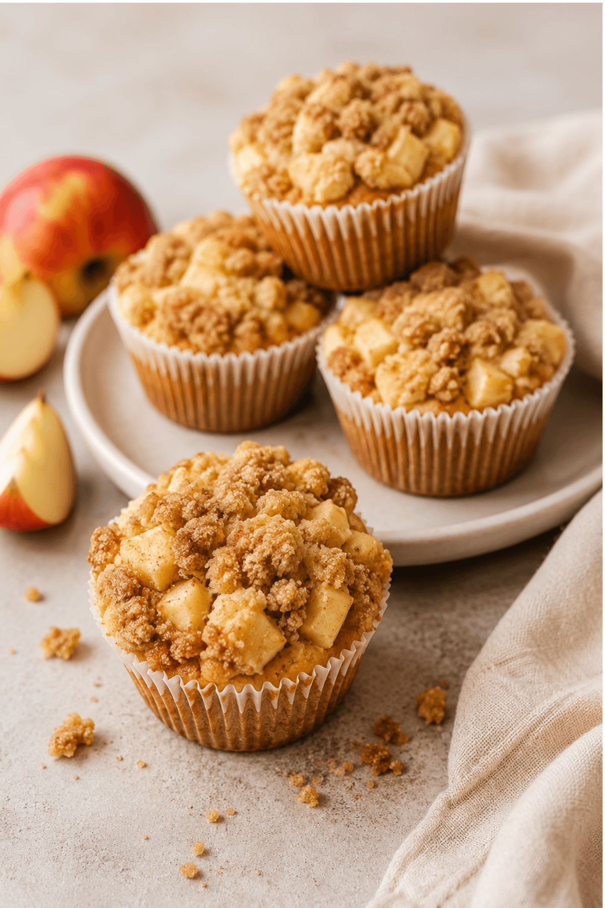 Apfel Crumble Muffins