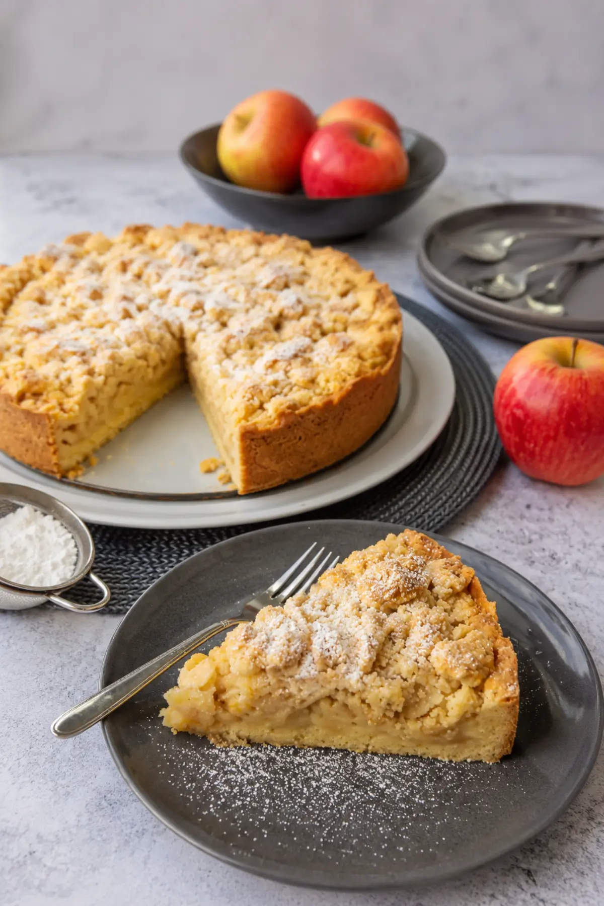Apfelkuchen mit Streusel nach Omas Familien