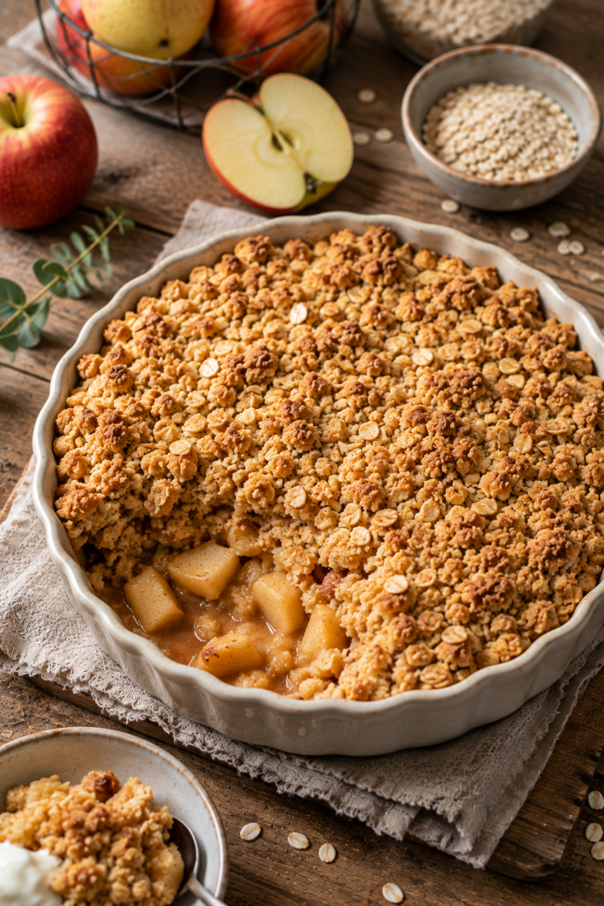 Apple Crumble Mit Haferflocken