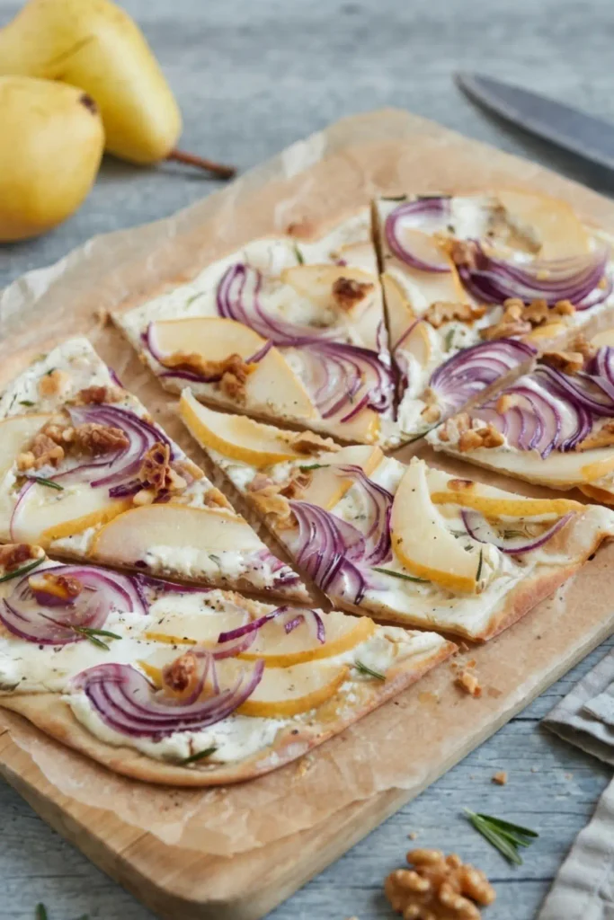 Flammkuchen Mit Birne Und Ziegenkaese