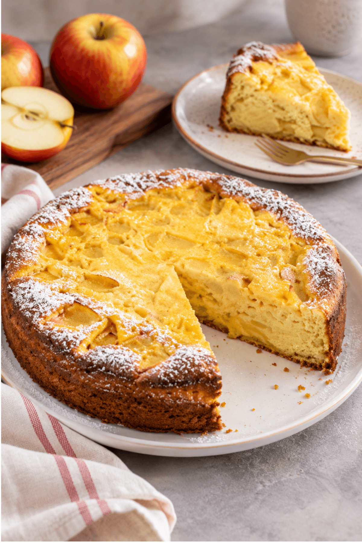 Schneller Saftiger Apfelkuchen Mit Quark