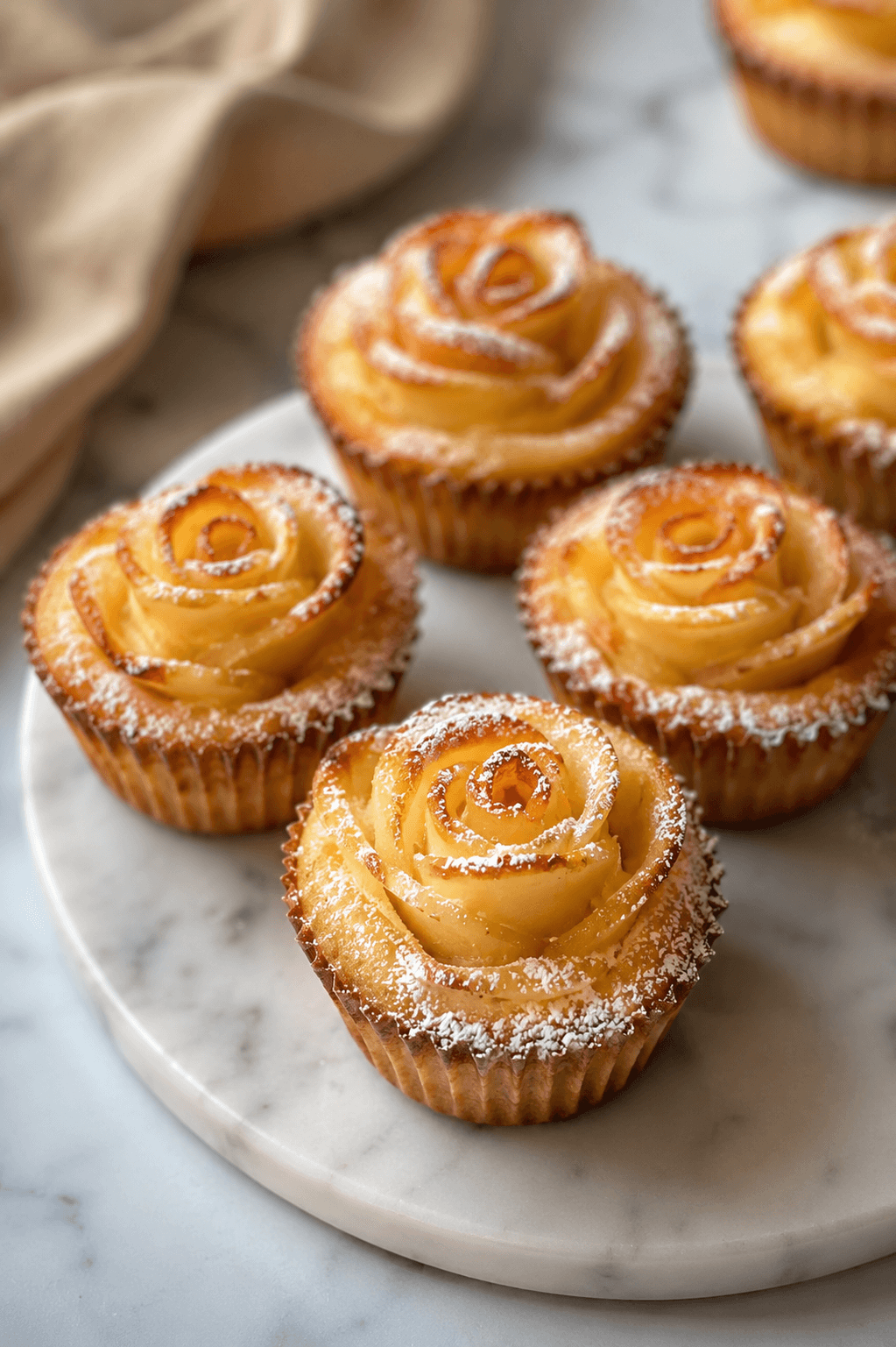 Apfel Rosen Muffins