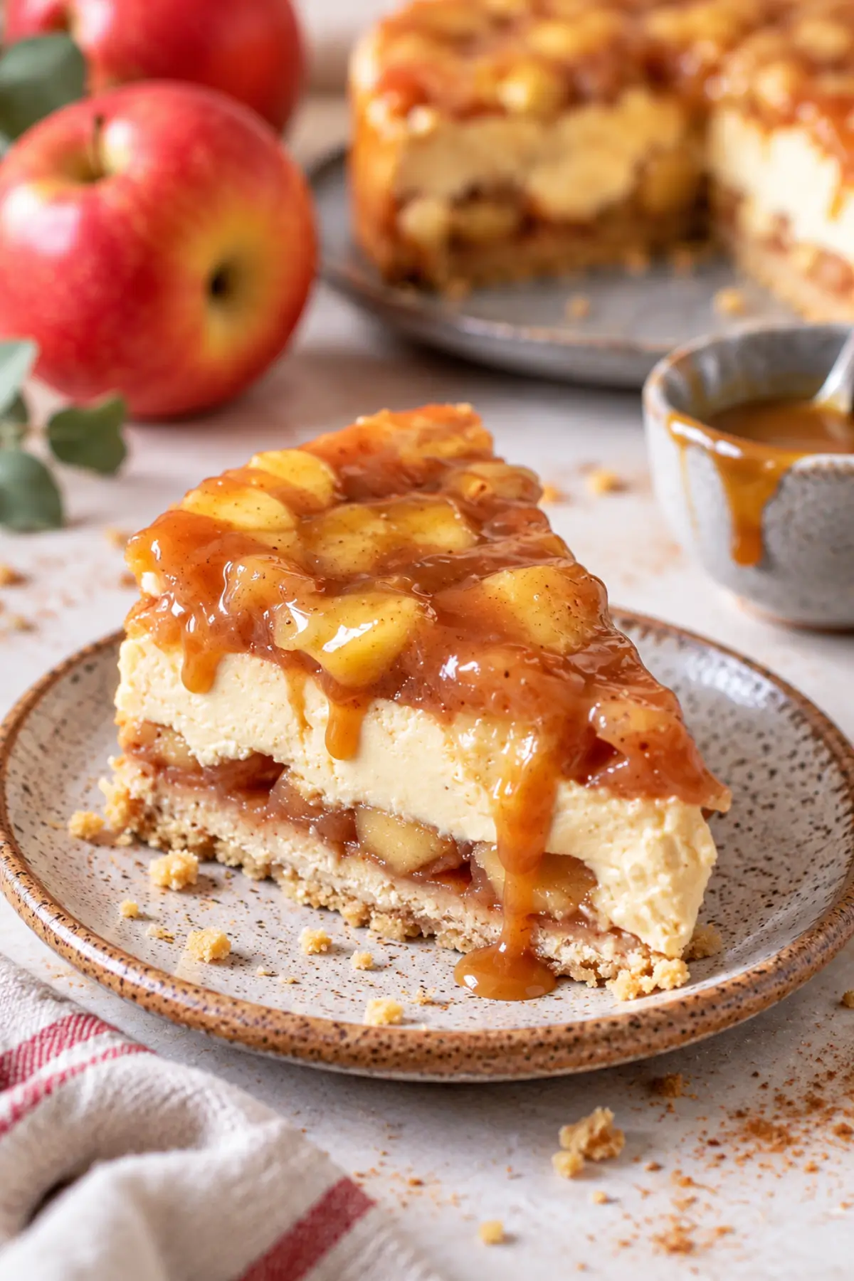 Karamell-Apfel-Käsekuchen