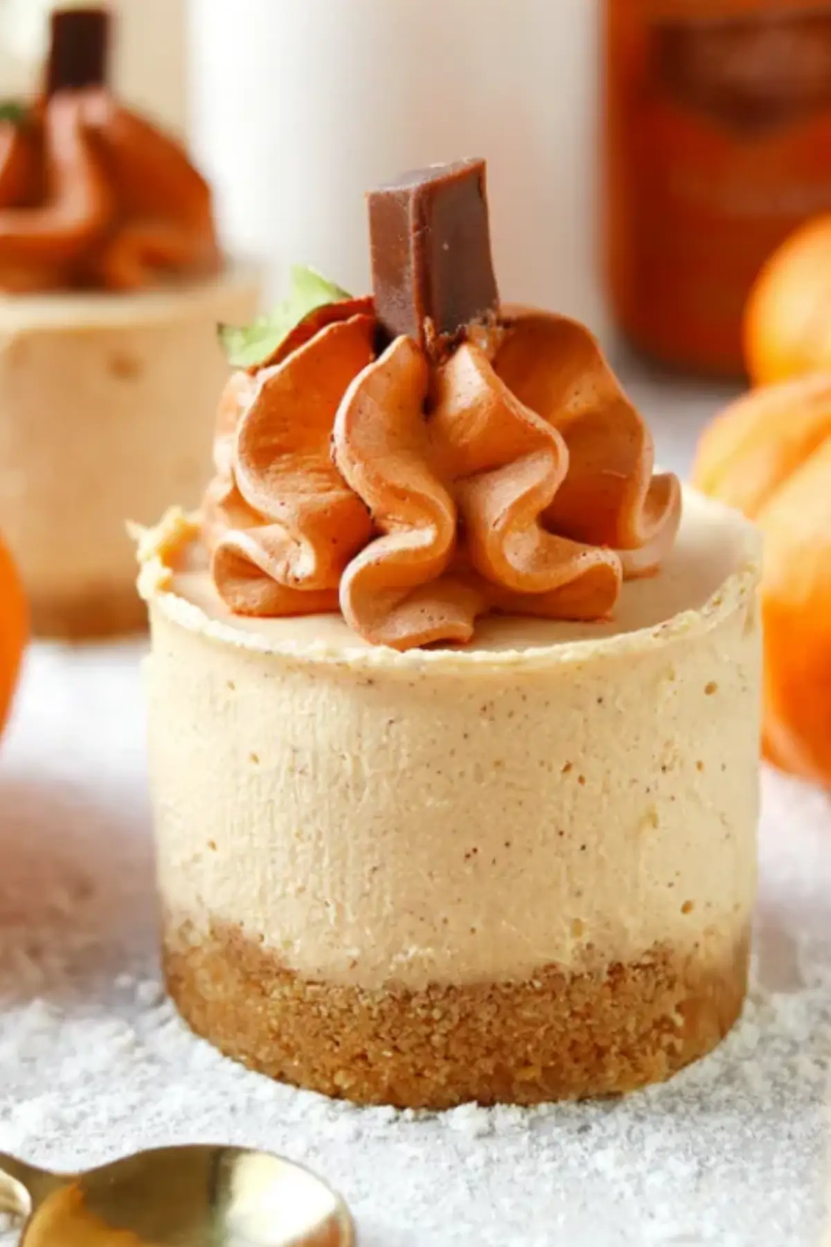 Mini Vegan Pumpkin Cheesecakes