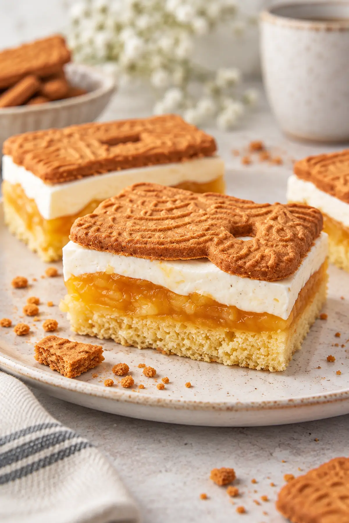 Spekulatius-Kuchen vom Blech mit saftiger Apfelfüllung