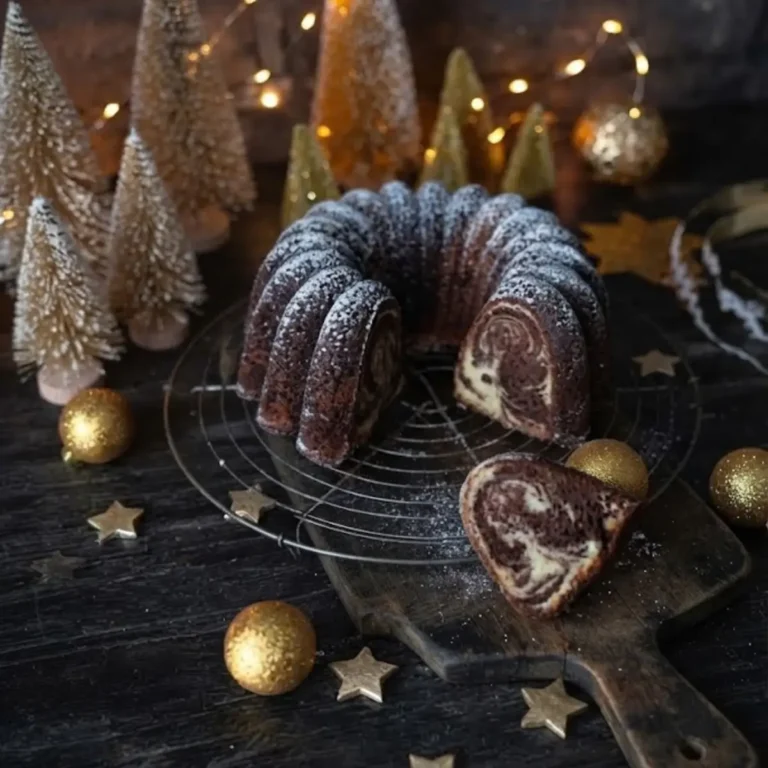 Winter-Weihnachtskuchen: Der perfekte Marmor-Lebkuchen-Gugelhupf